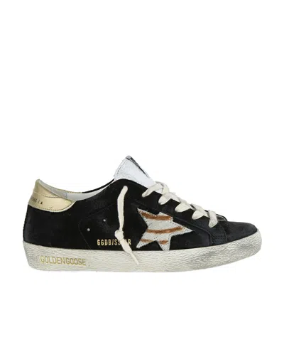 Golden Goose Super-star Low-top Sneakers In Black