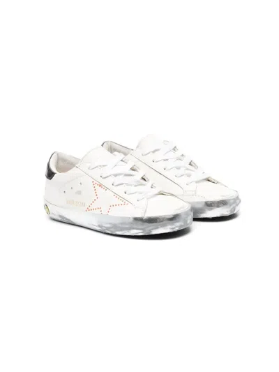 Golden Goose Kids' Super-star Low-top Sneakers In White