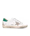 Golden Goose 'super-star' White Low Top Sneakers With Embossed Logo And Contrasting Heel Tab In White