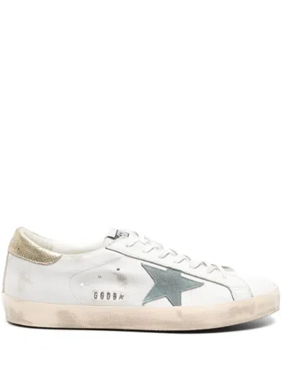 Golden Goose Super Star Metallic-trim Sneakers In White