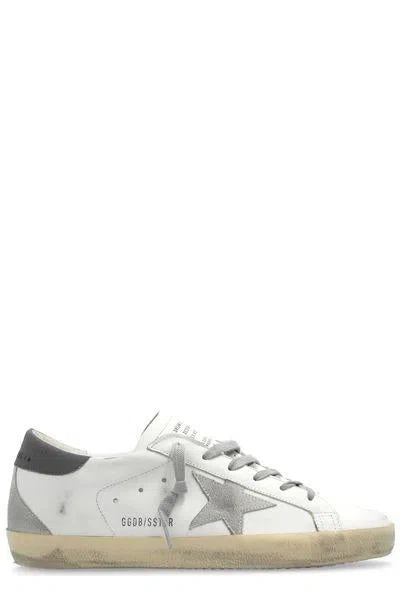 Golden Goose Super-star Leather Sneakers In Metallic