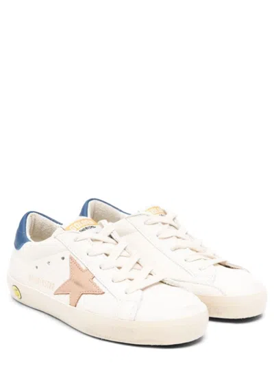 Golden Goose Super Star Nappa Leather Mini Sneakers In White