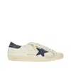 Golden Goose White Lace Up Leather Sneakers In White