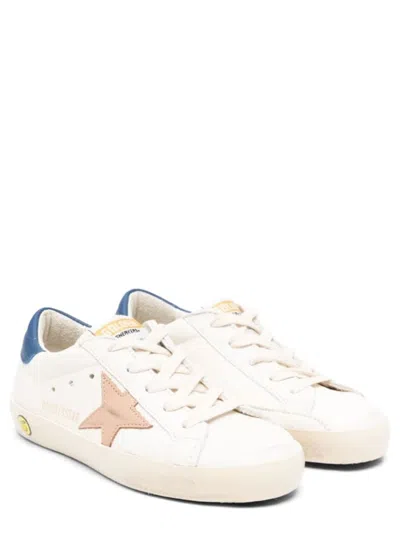 Golden Goose Kids' Super Star Nappa Leather Upper And List Nubuck Star Leather Heel In White