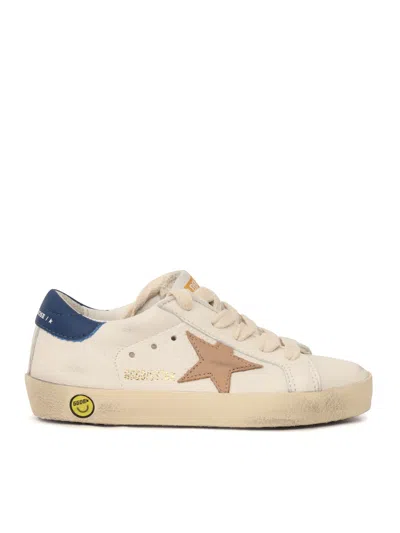 Golden Goose Super Star Nappa Upper And List Nabuk Star Leather Heel In White
