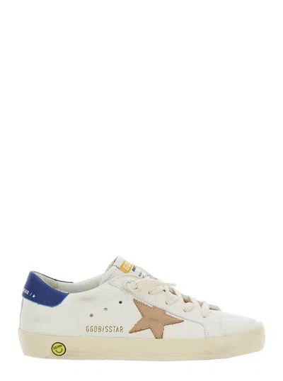 Golden Goose Kids' Super-star Young Leather Trainers In White