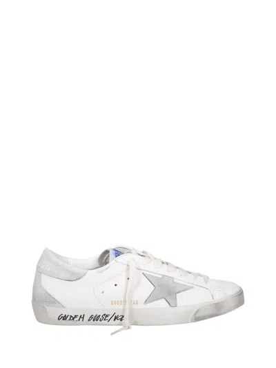 Golden Goose Super-star Nappa Upper Nabuk Star Suede Tongue Heel In White