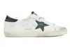 Golden Goose Super-star White Low Top Sneakers With Embossed Logo And Contrasting Heel Tab In Leather Man In White