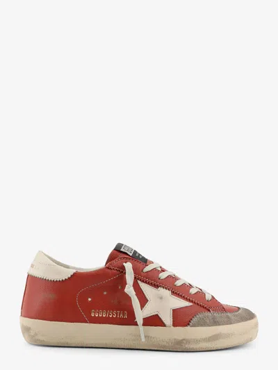 Golden Goose Super Star Penstar Classic Leather Sneakers In Red