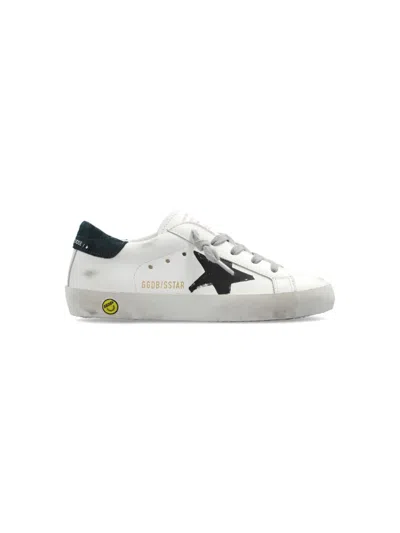 Golden Goose Kids' Super-star Penstar Leather Sneakers In White