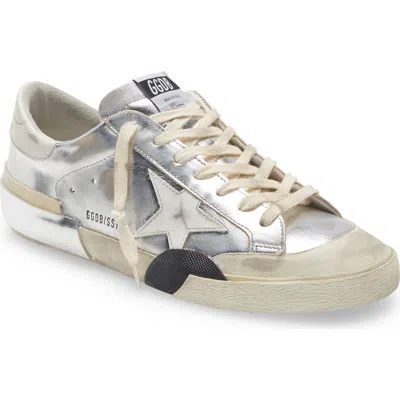 Golden Goose Super-star Penstar Low Top Sneaker In Silver