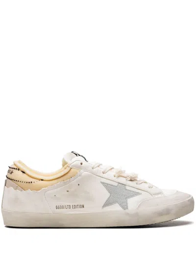 Golden Goose Super-star Penstar "white/silver/beige" Sneakers In Weiss