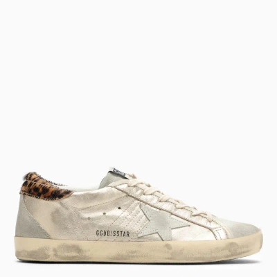 Golden Goose Super-star Platinum/ice/leopard Trainer In Multicolor