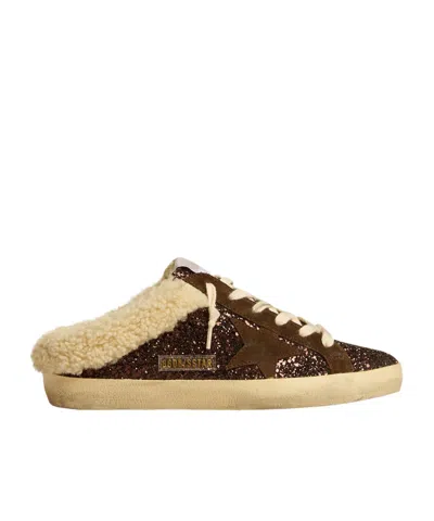 Golden Goose Super-star Round-head Low-cut Sneakers In Chocolate_brown_white