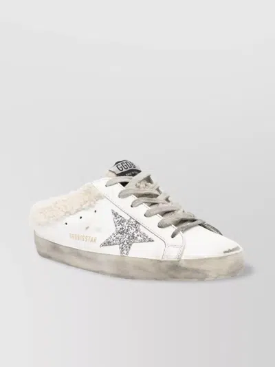 Golden Goose "super Star" Sabot Distressed Glitter Star