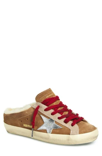 Golden Goose Super-star Sabot Geniune Shearling Mule Sneaker In Multi