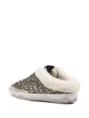 Golden Goose Super-star Sabot Glitter Upper Suede Star Shearling Lining In Metallic