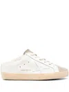 Golden Goose Super-star Sabot Lace-up Sneakers In White/taupe/beige