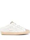 Golden Goose Super-star Sabot Lace-up Sneakers In White/taupe/beige