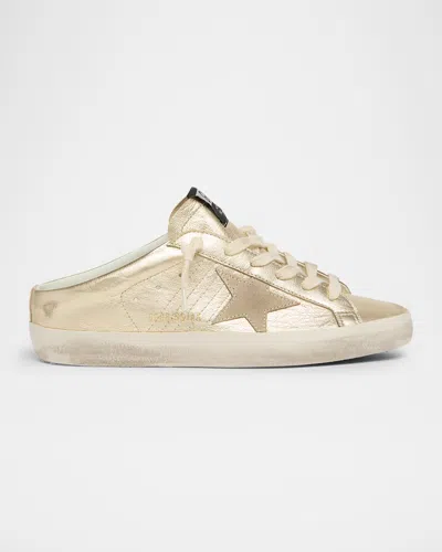 Golden Goose Super Star Sabot Metallic Leather Slide Sneakers