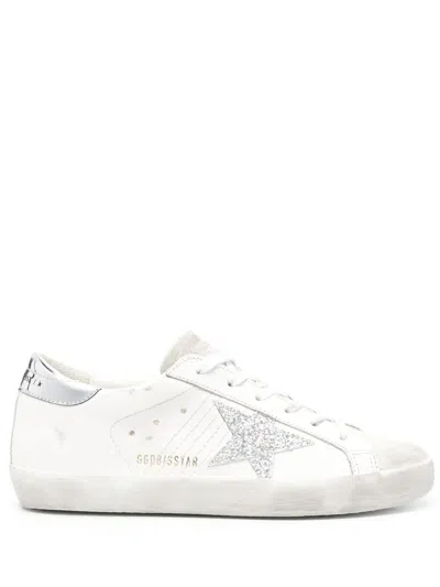 Golden Goose Super Star Shoes In 10268 White/silver/ice