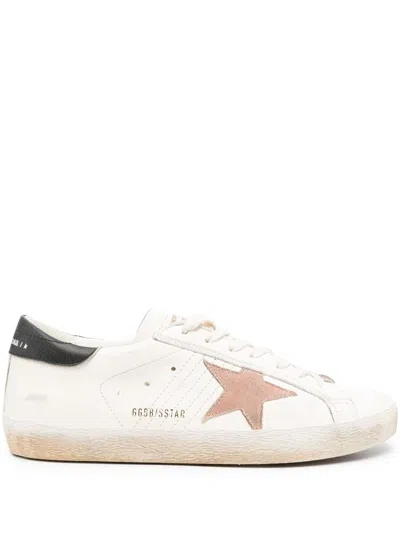 Golden Goose Super Star Shoes In 10390 White/pink/black