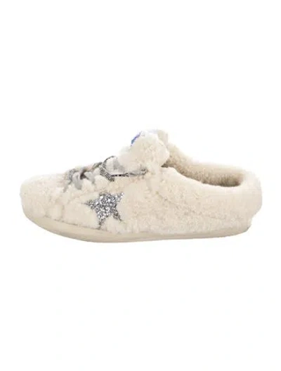 Pre-owned Golden Goose Super Star Signature Logo Mules In Neutral