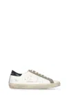 Golden Goose Distressed Leather Low Top Sneakers In Neutral
