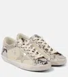 Golden Goose Super-star Snake-print Leather Sneakers In Grey Black Python/sand/platin