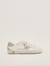 Golden Goose 'super-star' Leather Sneakers Kids In Neutral