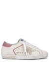 Golden Goose Low-top Sneakers With Beige Star And Distressed Finish In Neutral