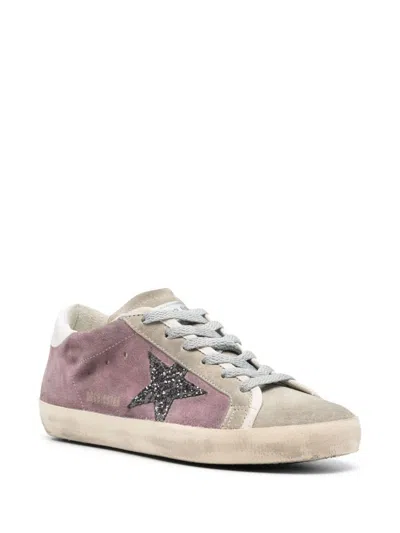 Golden Goose Super-star Suede Sneakers In Purple