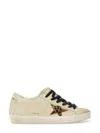 Golden Goose Super-star Leather Sneakers In Neutral