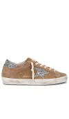 Golden Goose Super Star Sneaker In Tabacco & Silver