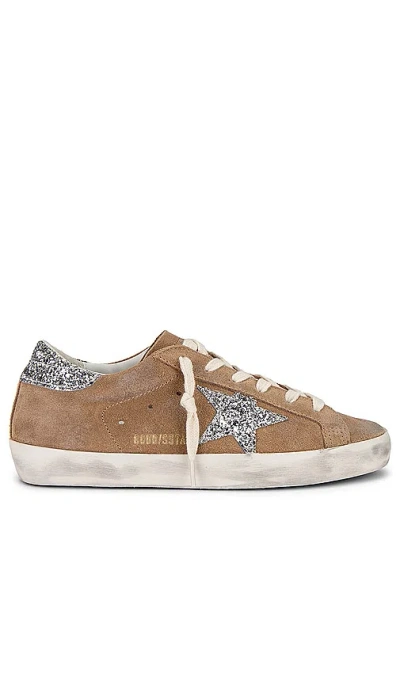 Golden Goose Super Star Sneaker In Tabacco & Silver