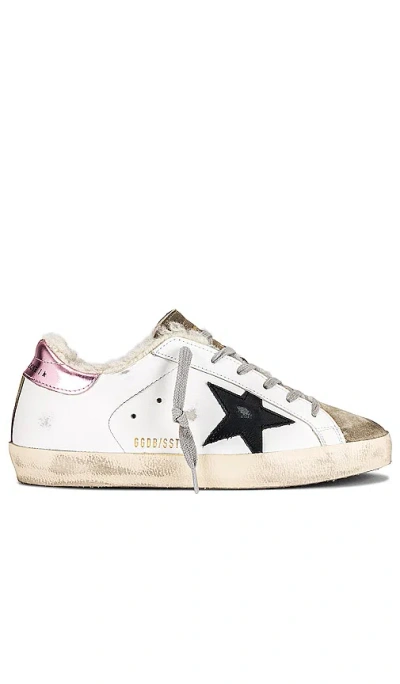 Golden Goose Super-star Sneaker In White  Ice  Black  & Pink