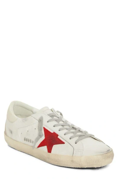 Golden Goose Super-star Sneaker In White/red/cream