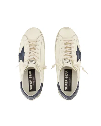 Golden Goose Super-star Sneakers -  - Beige/blue - Leather