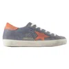 Golden Goose Super Star Sneakers -  Deluxe Brand - Leather - Blue In Gray