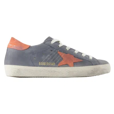 Golden Goose Super Star Sneakers -  Deluxe Brand - Leather - Blue In Gray