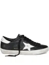 Golden Goose Super-star In Black Leather With White Leather Star And Heel Tab In 黑色