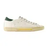 Golden Goose Super Star Leather Upper Toe And Tongue Suede Heel Sneakers Grey In Neutral