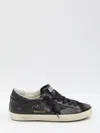 Golden Goose Super-star Black Low Trainer With Rhinestones