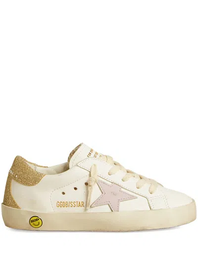 Golden Goose Kids' Super Star Sneakers In 白色
