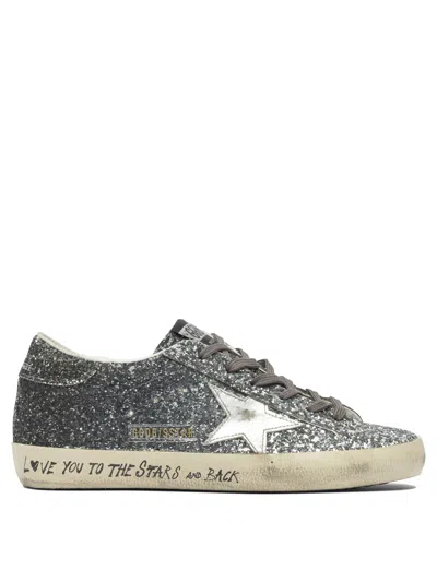 GOLDEN GOOSE SUPER-STAR SNEAKERS & SLIP-ON SILVER