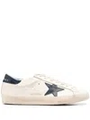 Golden Goose White Lace Up Leather Sneakers In Beige