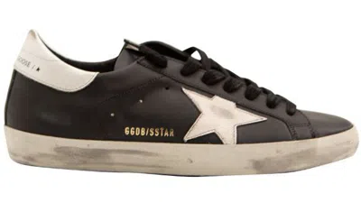 Golden Goose Deluxe Brand Men Super Star Leather Sneakers In Black