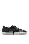 Golden Goose Textured Star Design Sneakers With Sparkling Accents In Black