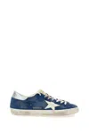 Golden Goose Sneakers Low-top Super-star In Suede In Blue