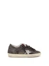 Golden Goose Deluxe Brand Sneakers Super Star Suede Upper Glitter In Brown